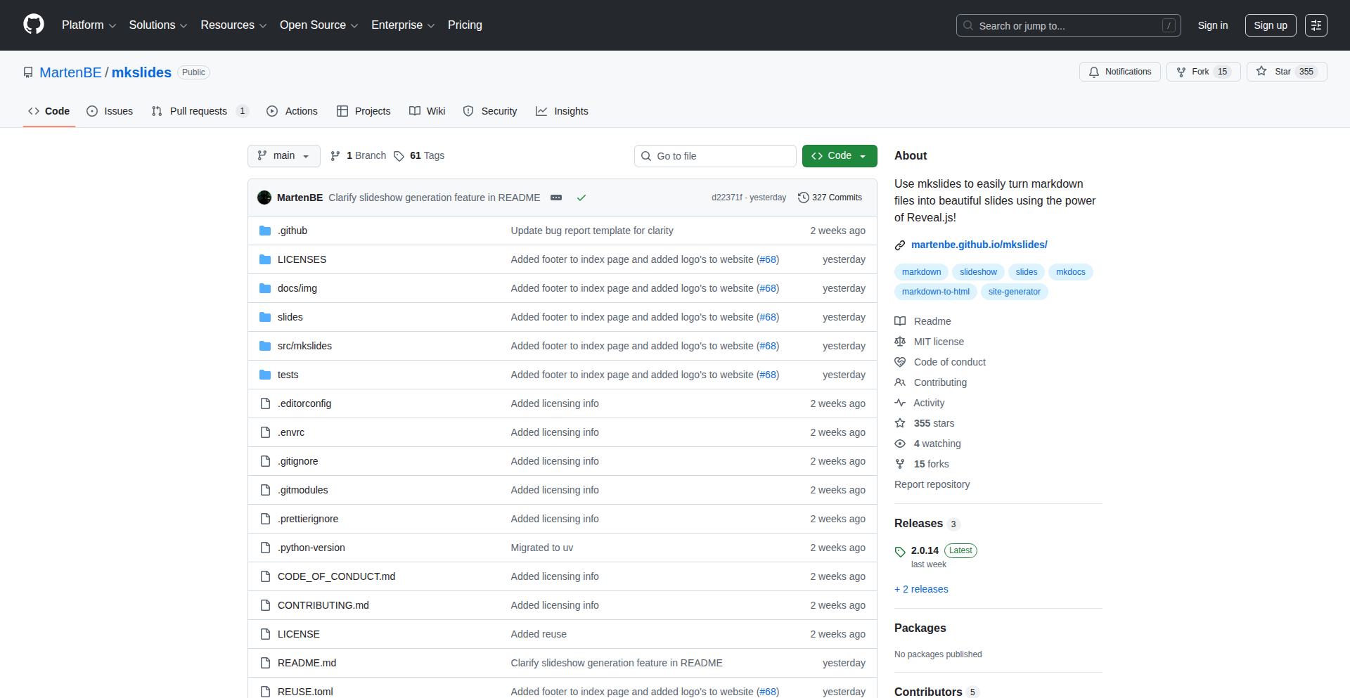 MkSlides: Markdown-Powered Reveal.js Slides