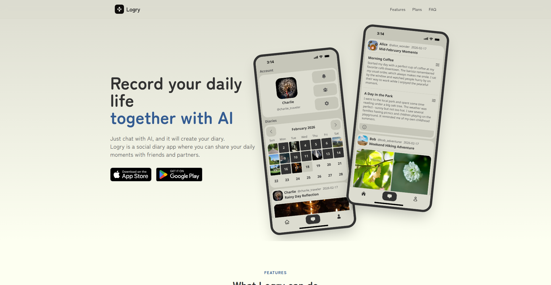 Logry: Gemini-Powered Intentional Social Diary