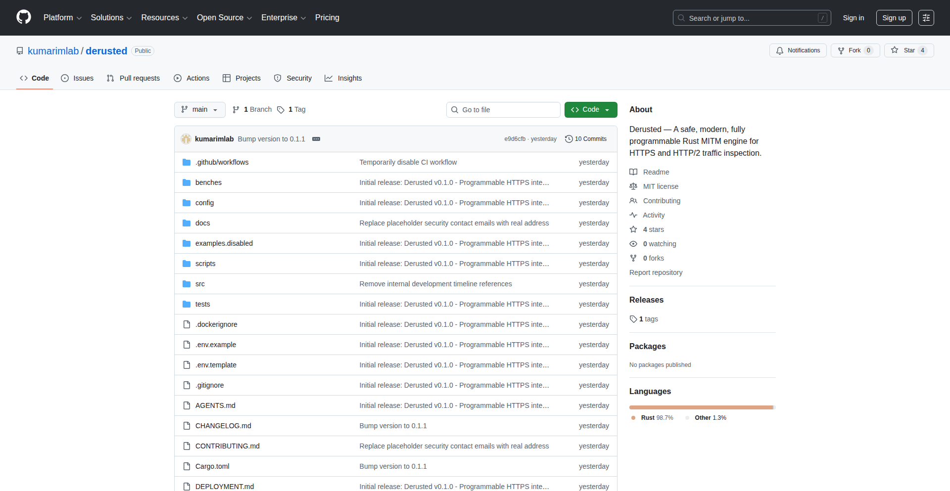 Derusted: Rust-Powered Programmable HTTPS Interceptor