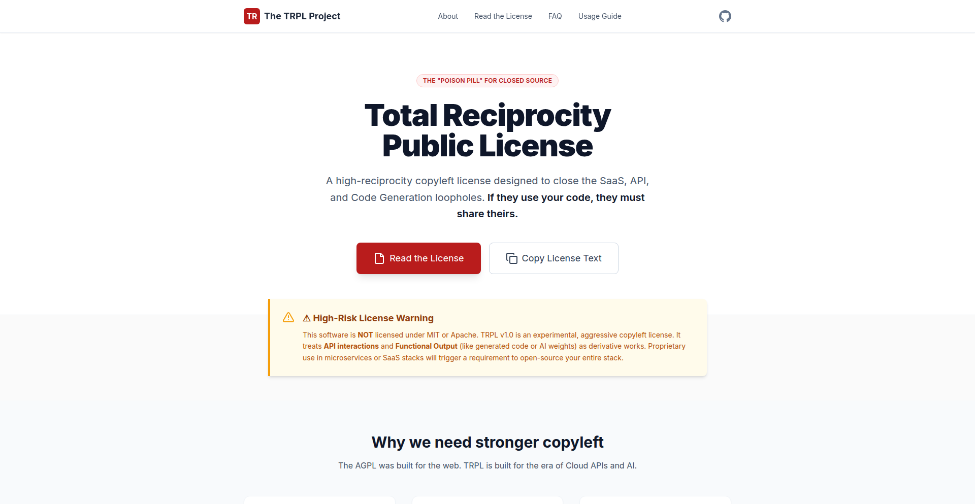 TRPL: Total Reciprocity Public License