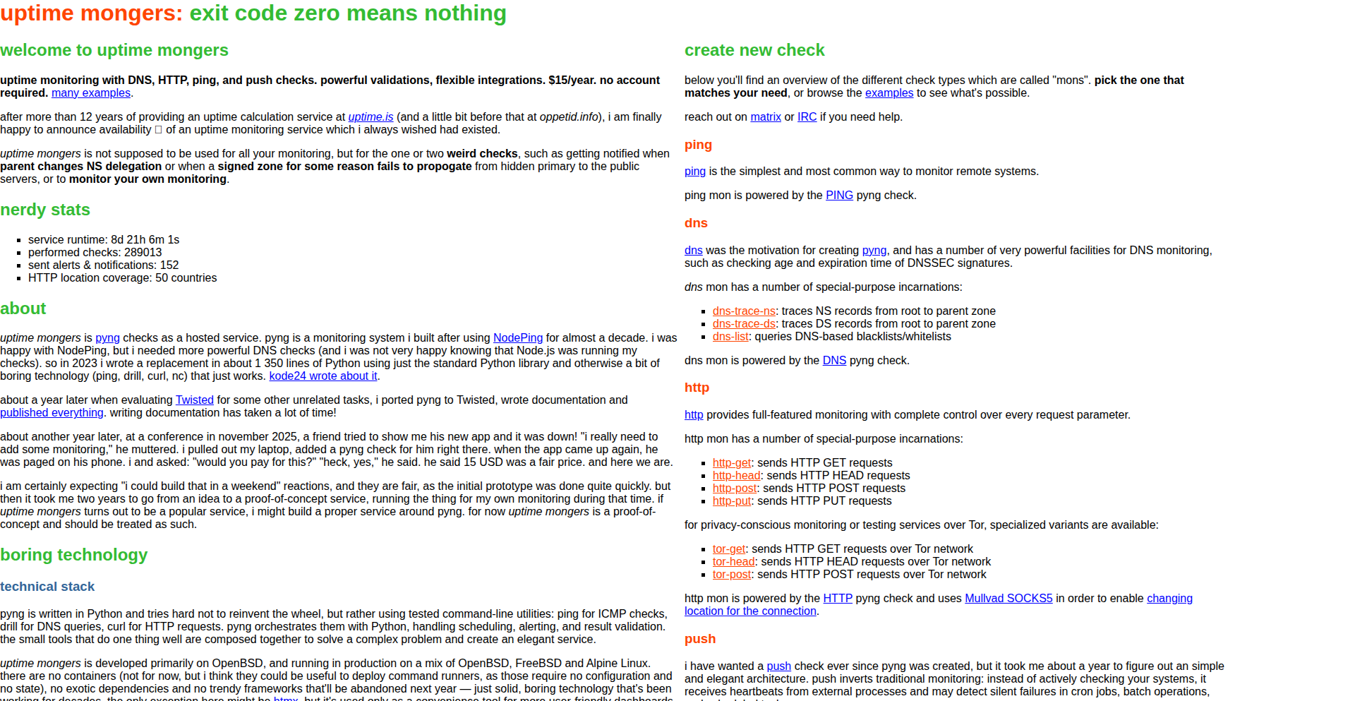 Uptime Mongers: DNS-Powered Reliability Monitor