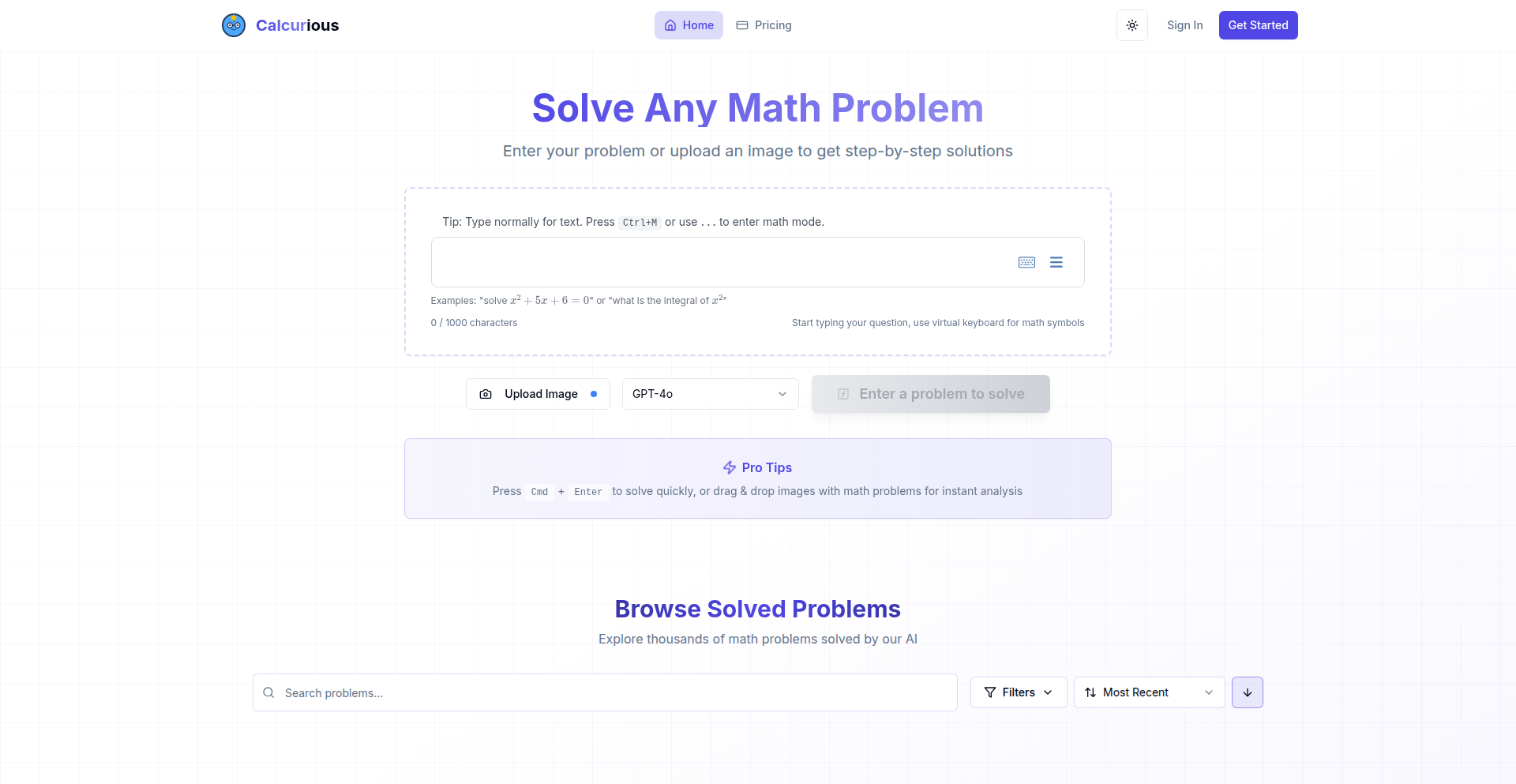 Calcurious: Dynamic Visual Math Step-by-Step