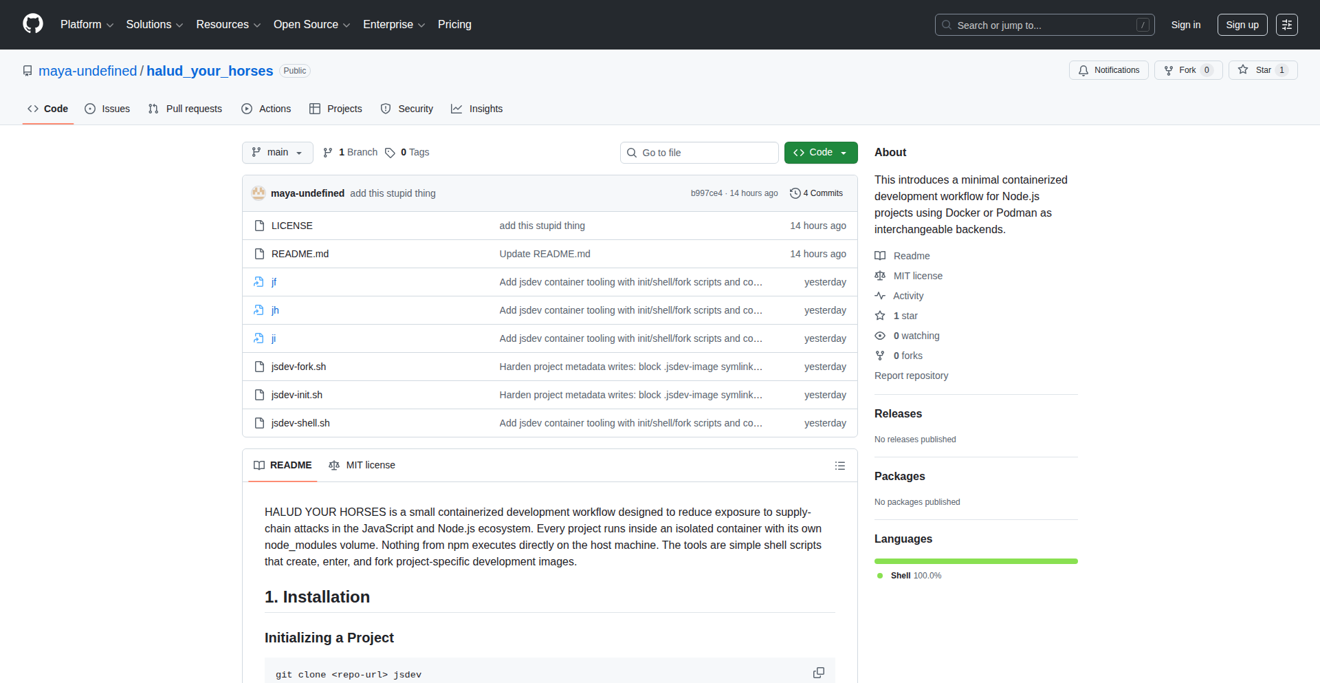 Halud Your Horses: Isolated Dev Sandbox