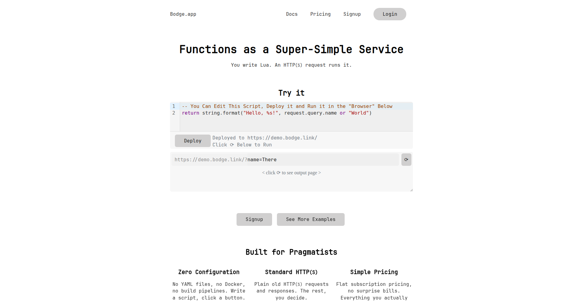 Bodge: Micro-Function-as-a-Service for Creative Coders