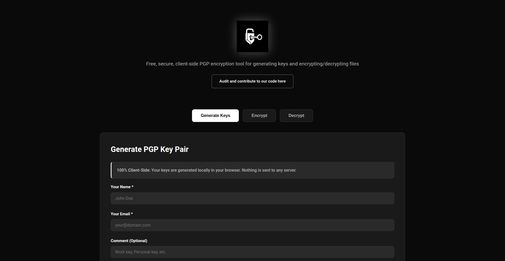 Encryptalotta: Client-Side PGP File Weaver