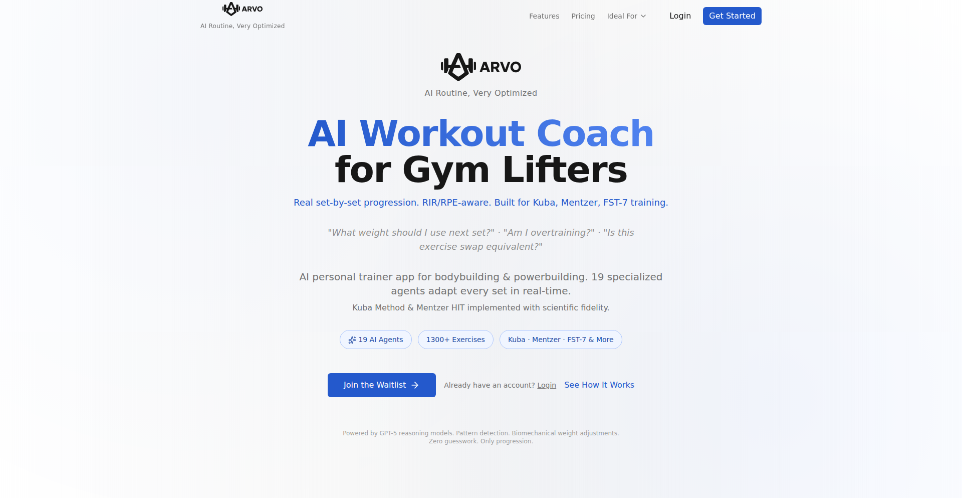 Arvo: 智能AI健身教练