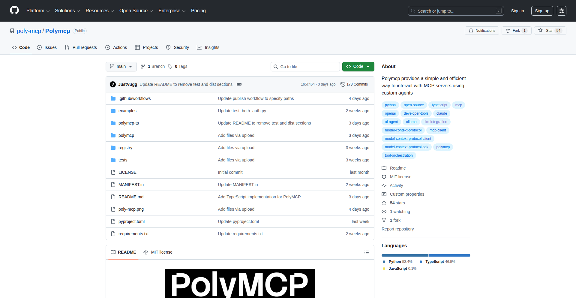PolyMCP - 轻松构建MCP服务器与代理