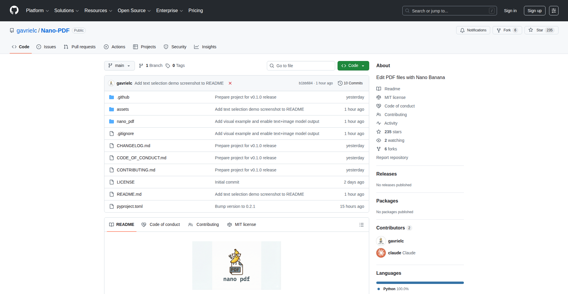 Nano PDF: 智能英文指令 PDF 编辑器