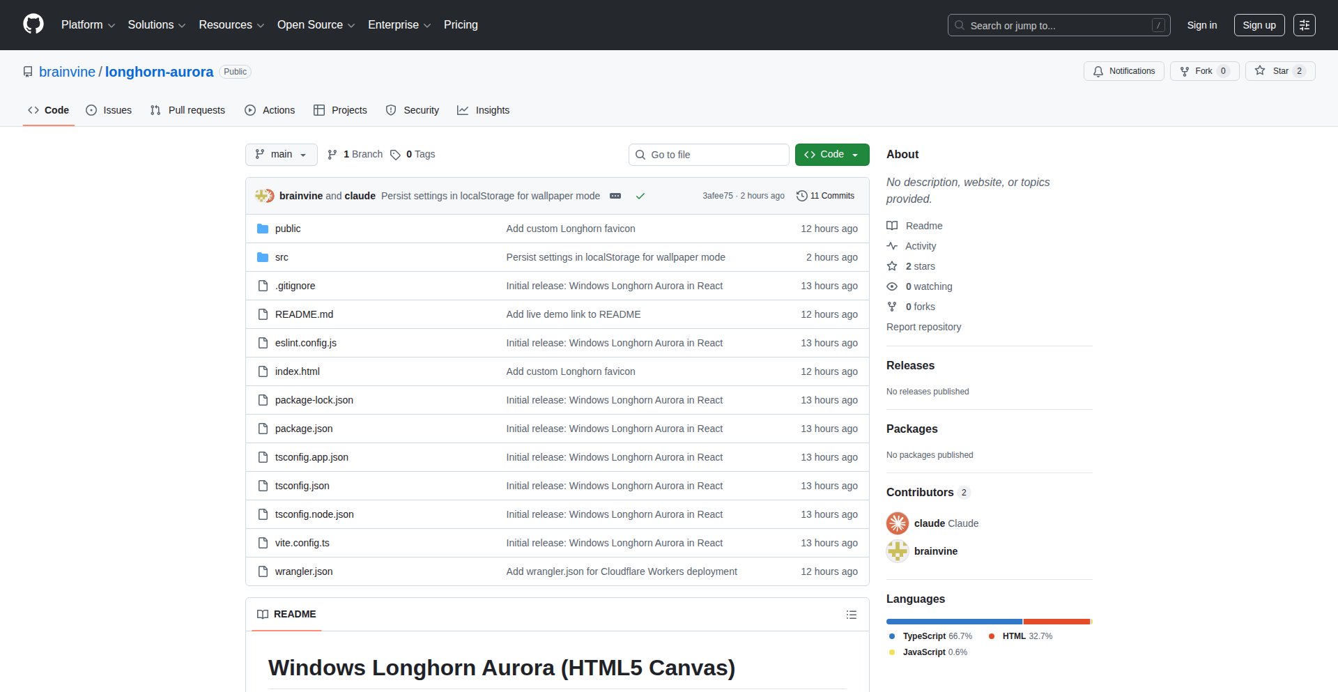 Longhorn Aurora 浏览器复刻