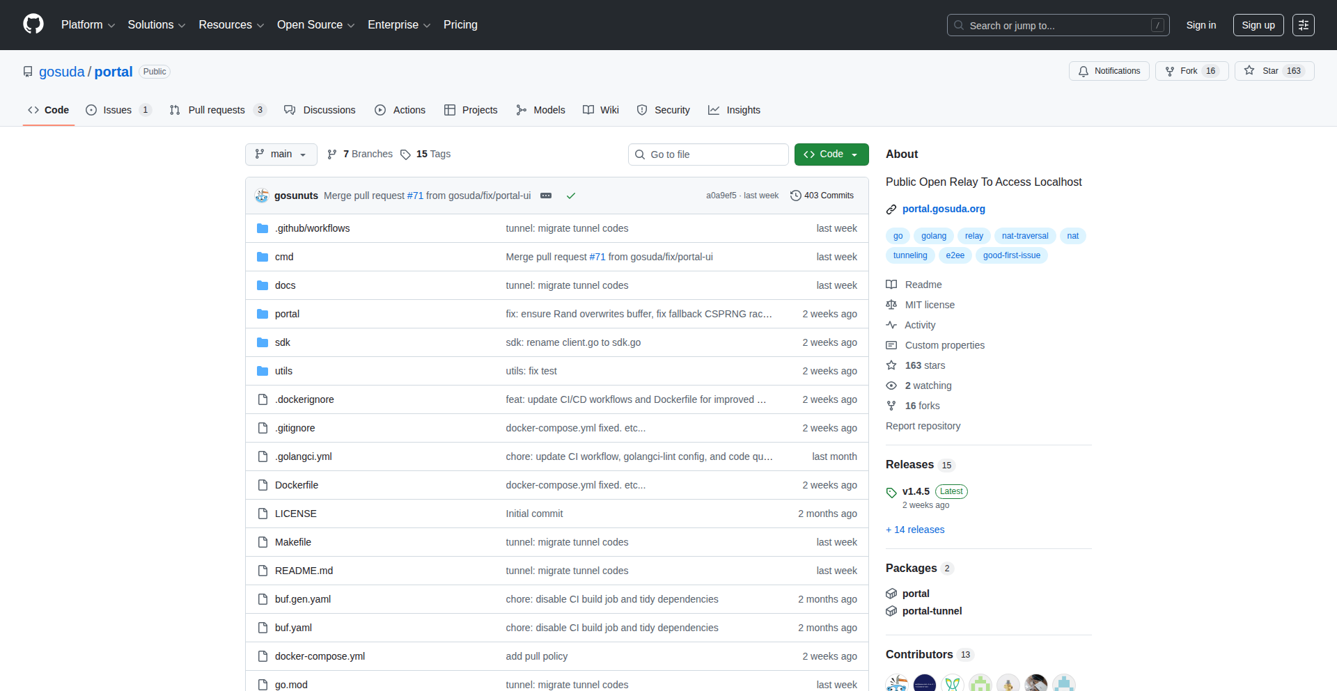 Portal: 无需固定IP的本地服务公网穿透者