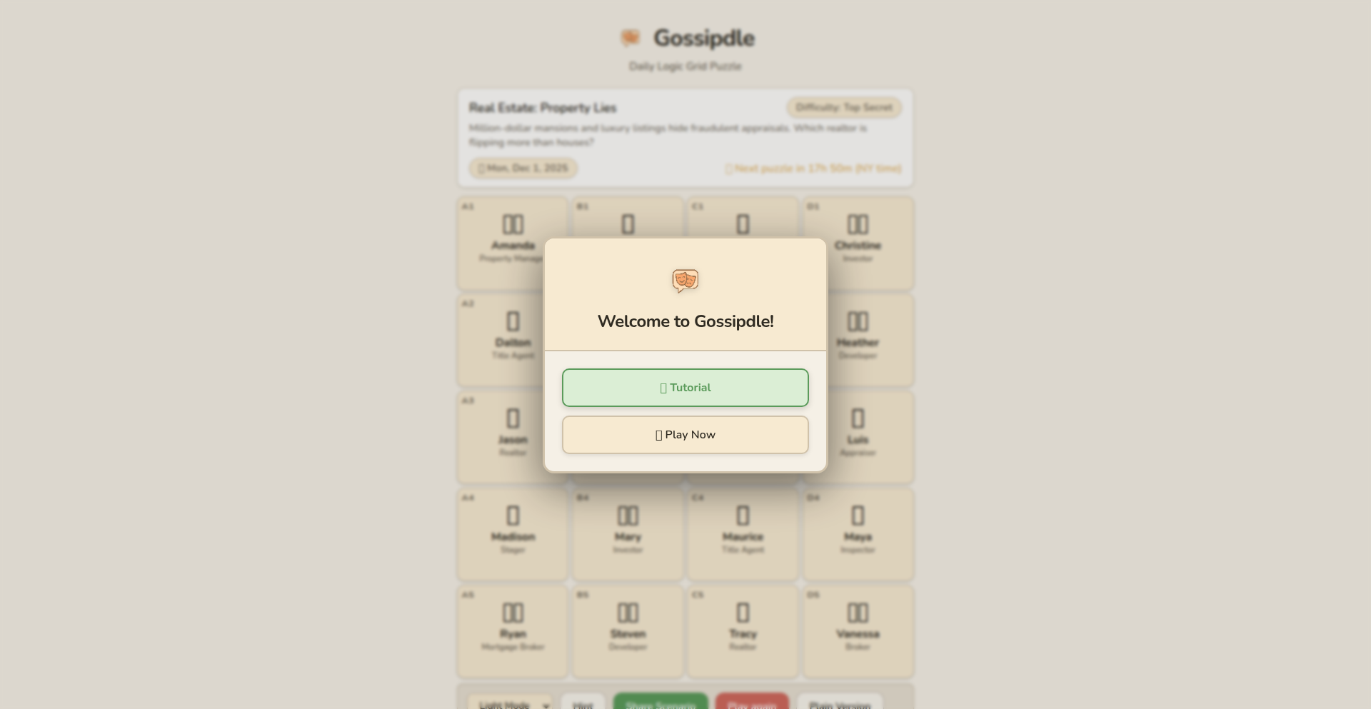 Gossipdle·逻辑推理迷宫