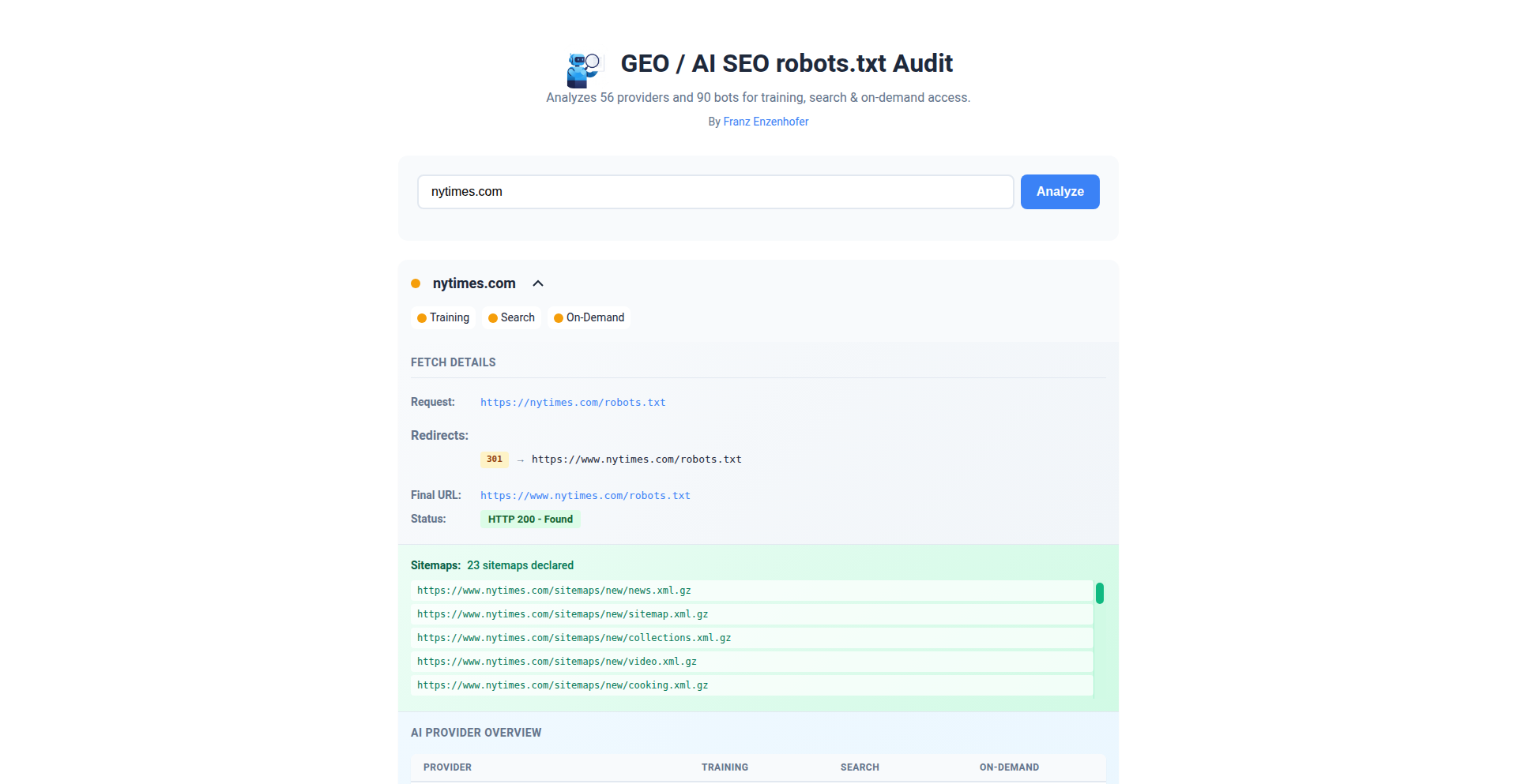 GeoAI SEO robots.txt 智能审计仪