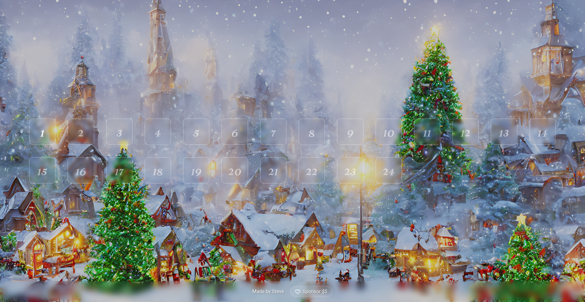 AI驱动的CSS创意日历