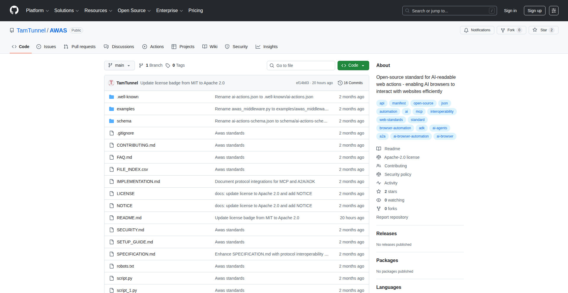 AI驾驭 Web标准 - AWAS