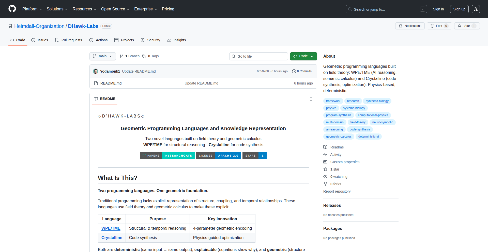 几何算力：基于物理学的代码生成与语义推理语言