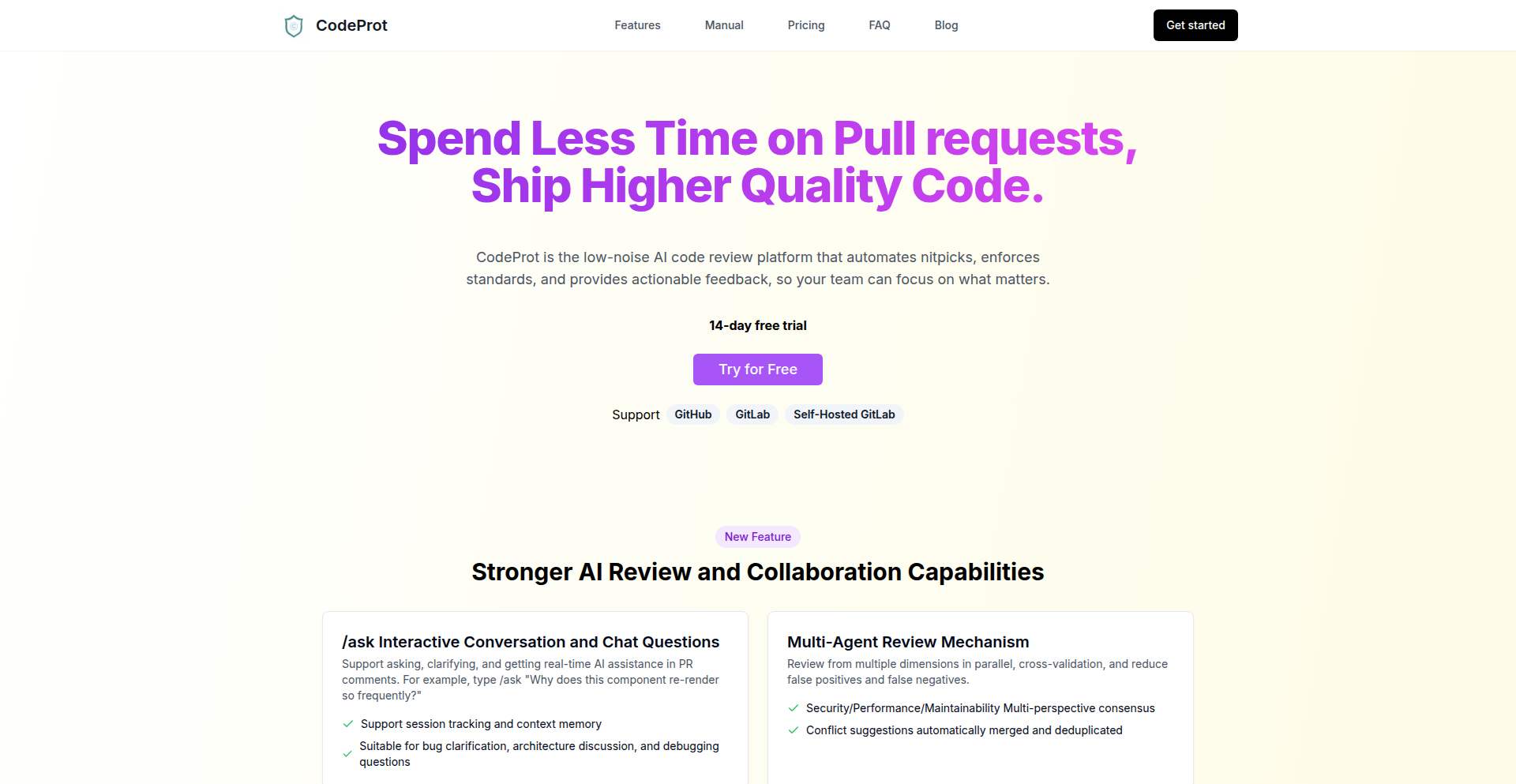 CodeProt: AI-Powered Noise-Reduced Code Review