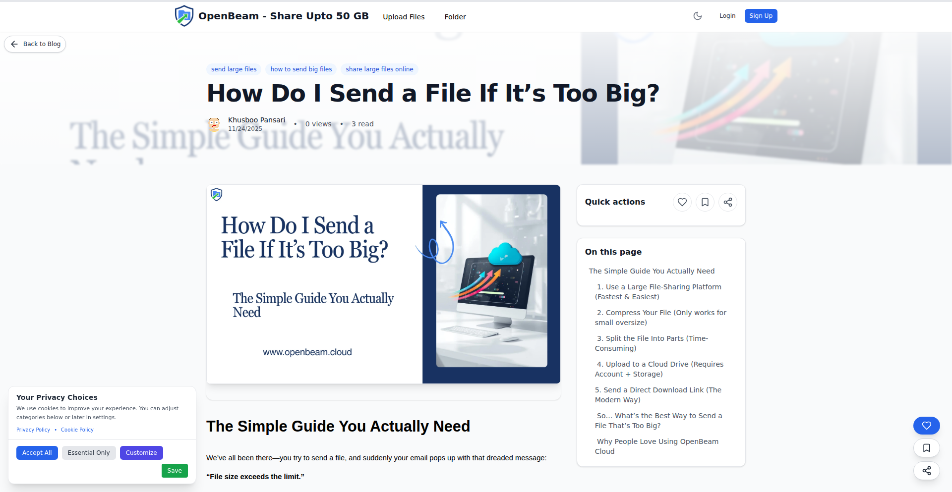 Secure Large File Transfer Gateway