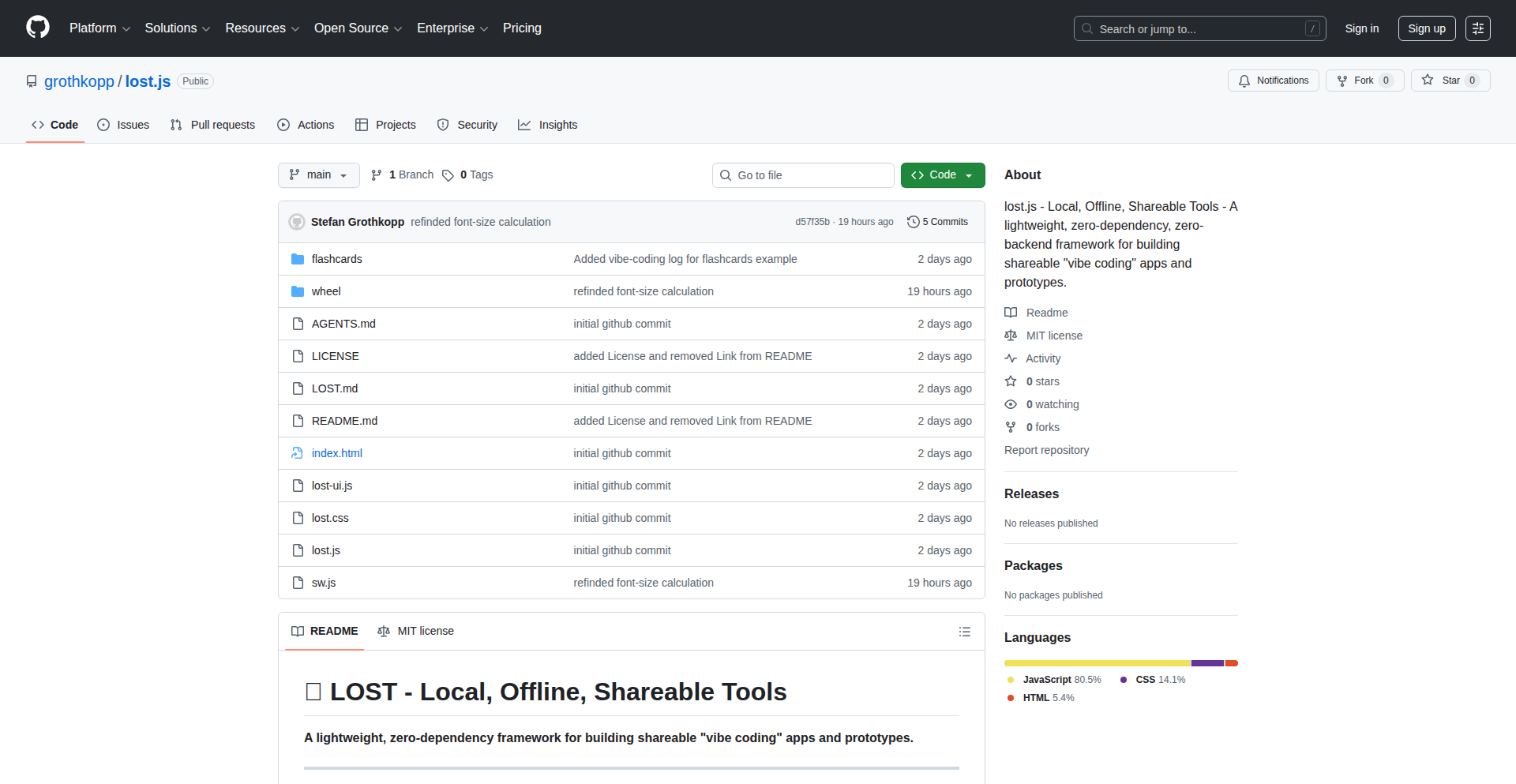 Lost.js: Local & Shareable App Framework