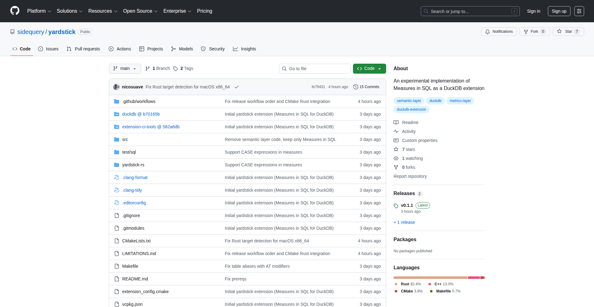 Yardstick: SQL-Native Metric Layer