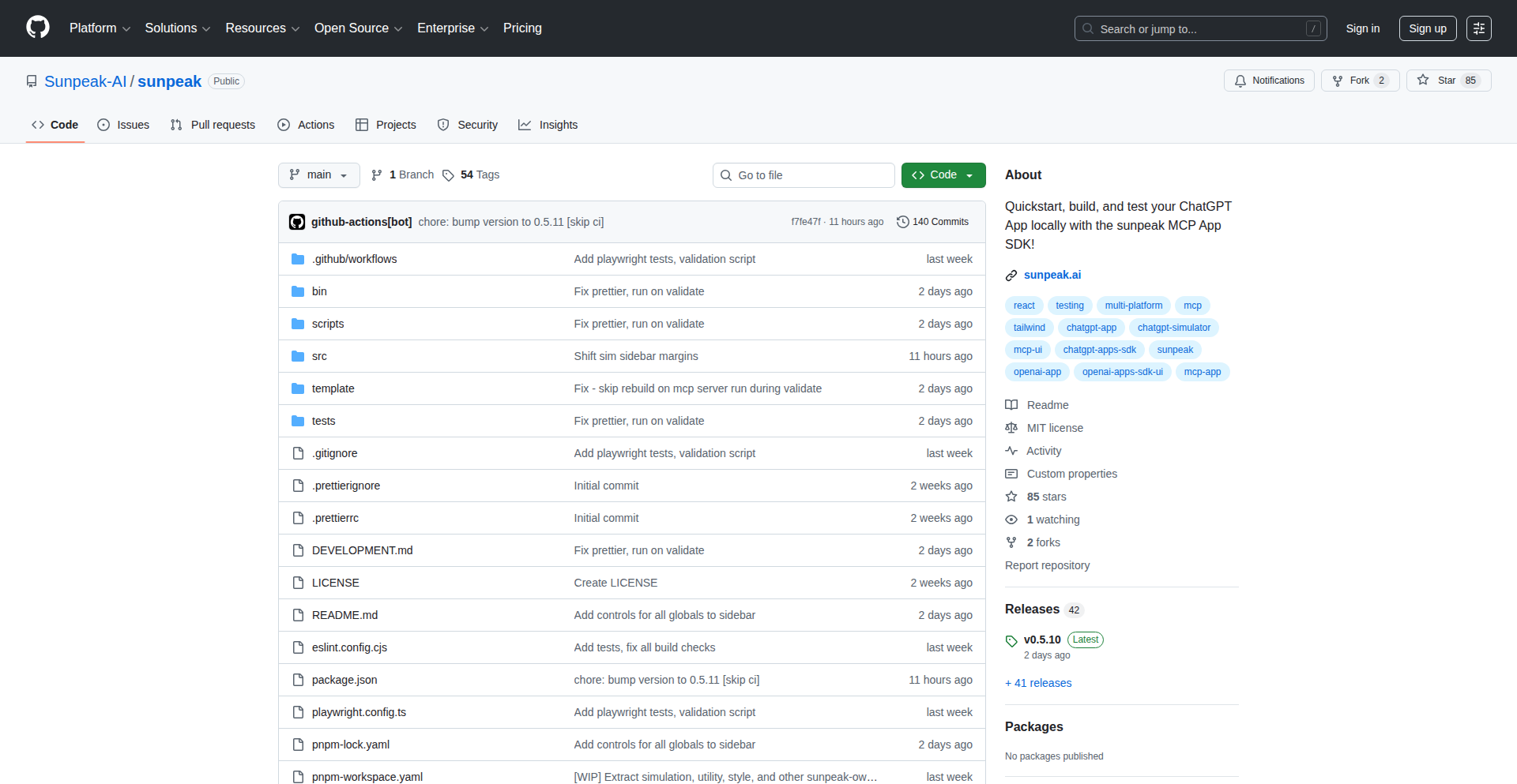 Sunpeak: LLM App Accelerator