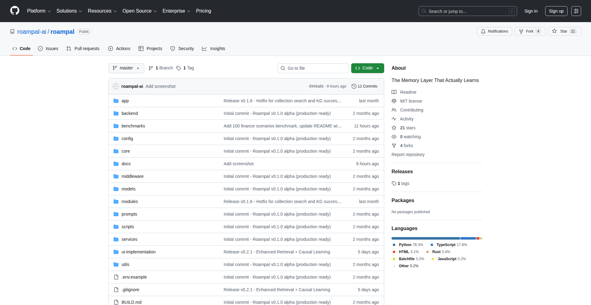Roampal: Outcome-Driven AI Memory
