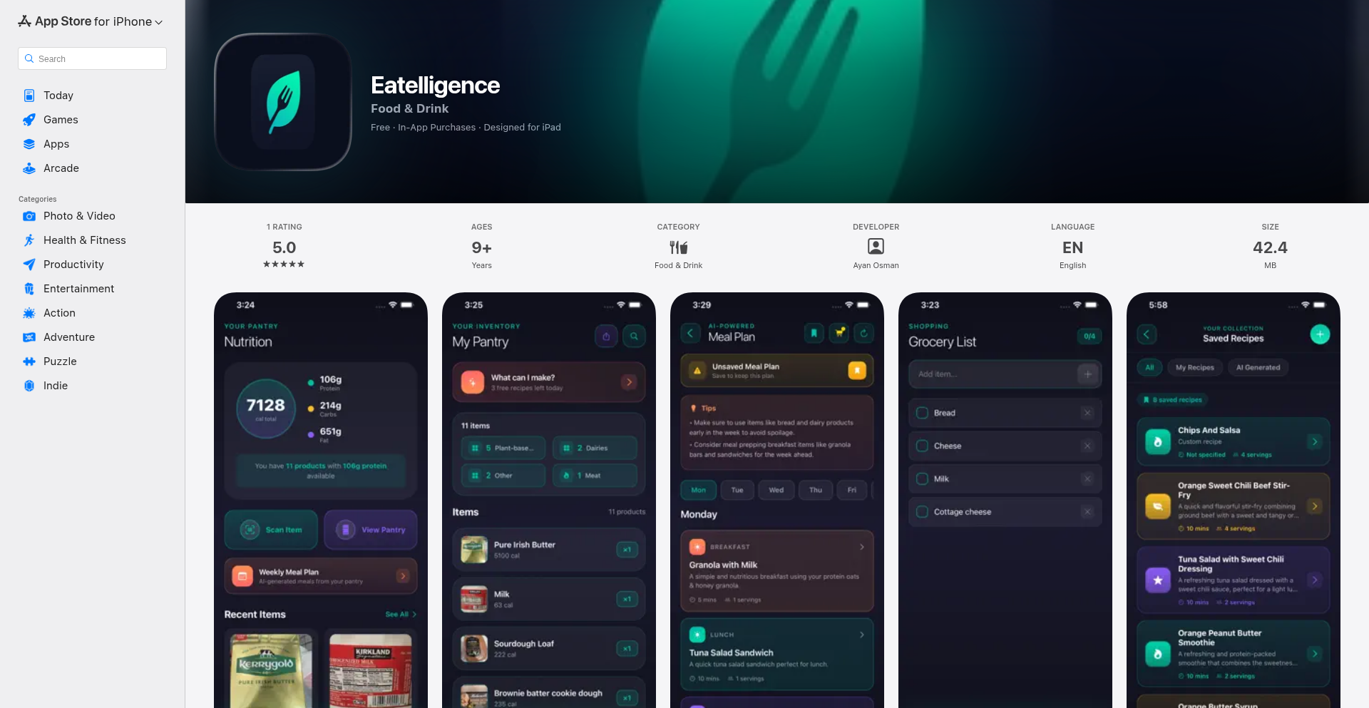 AI 食物管家 Eatelligence