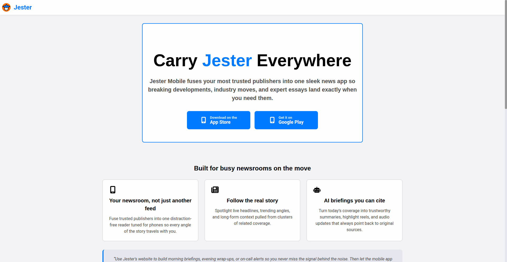 Jester News - 智能聚合播客应用