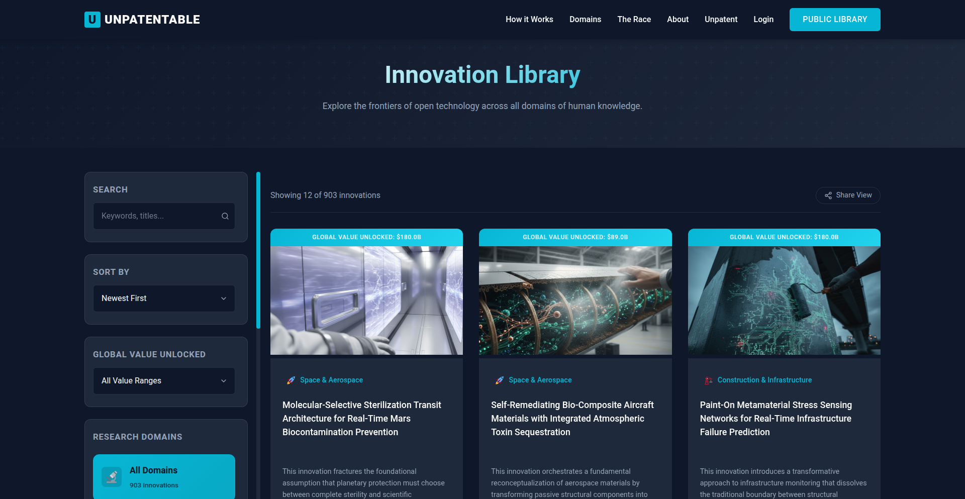 AI 灵感孵化器 - Unpatentable.org