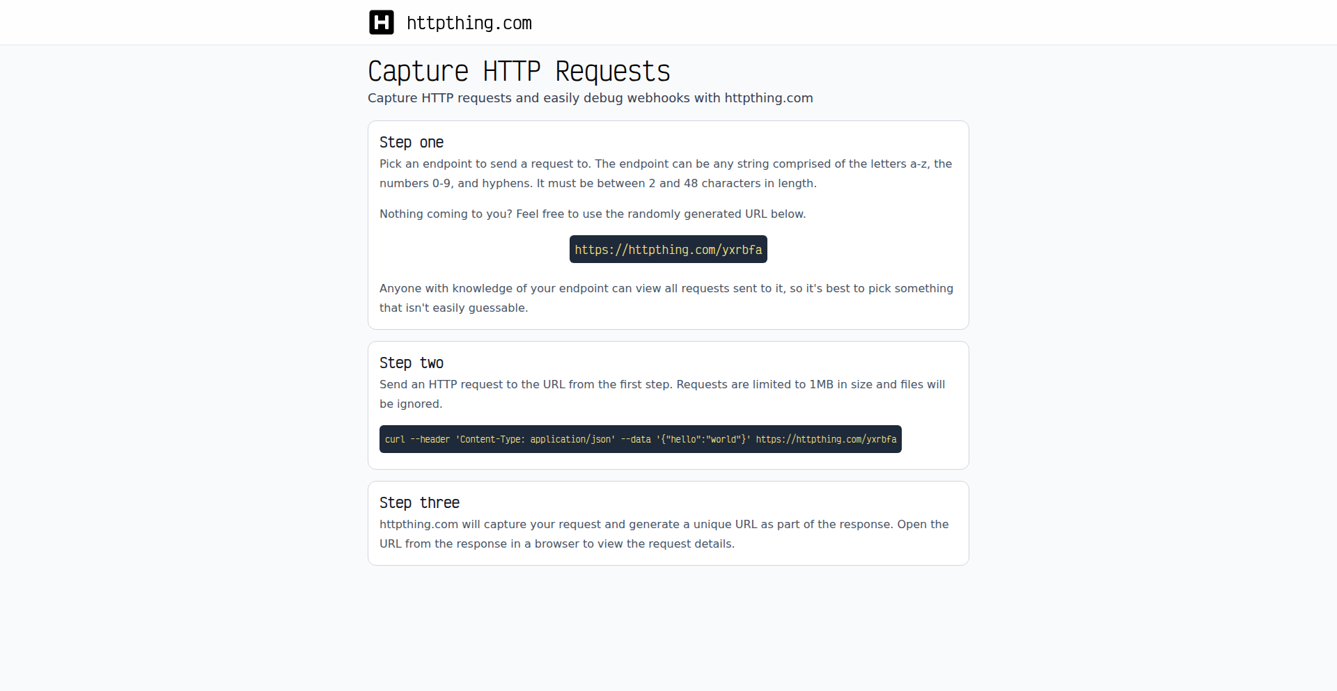 HTTP请求捕捉器 (httpthing)