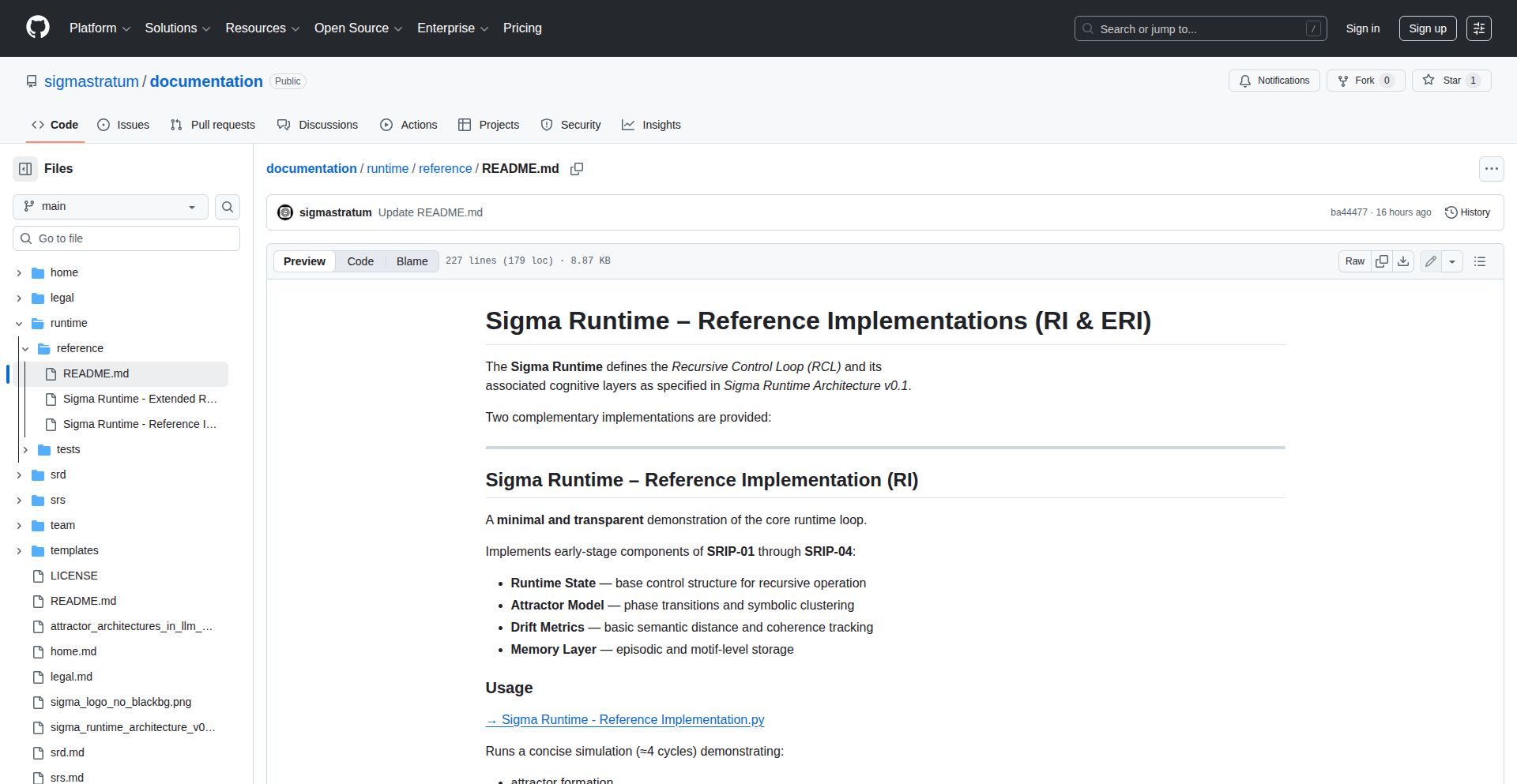 Sigma 认知运行时：LLM 思维连续体引擎