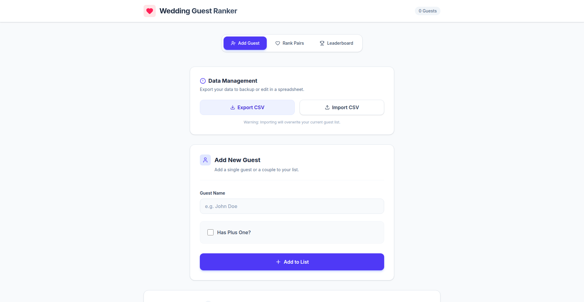 婚宴宾客权重排序器