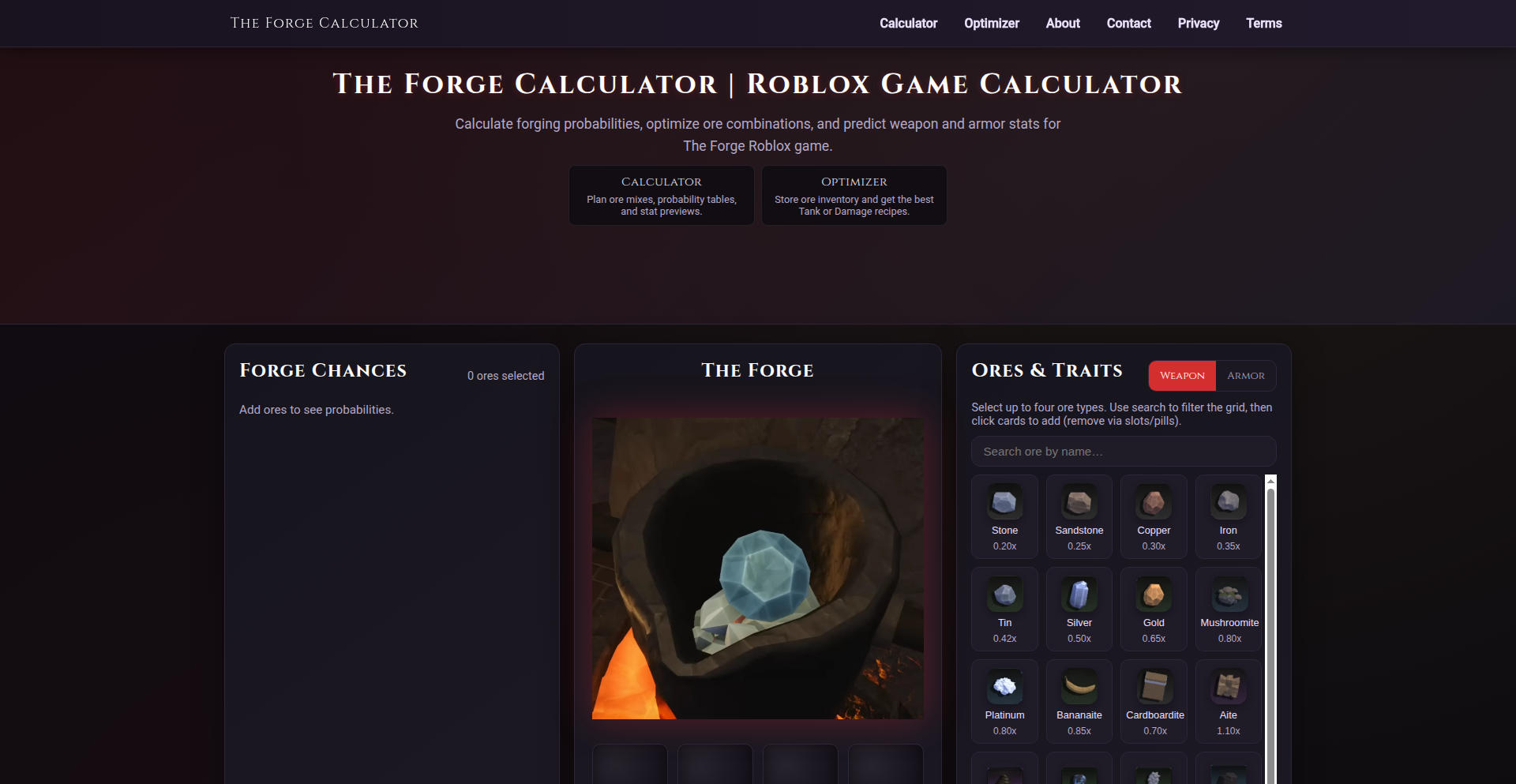 ForgeOpt: Roblox炼金数值优化器