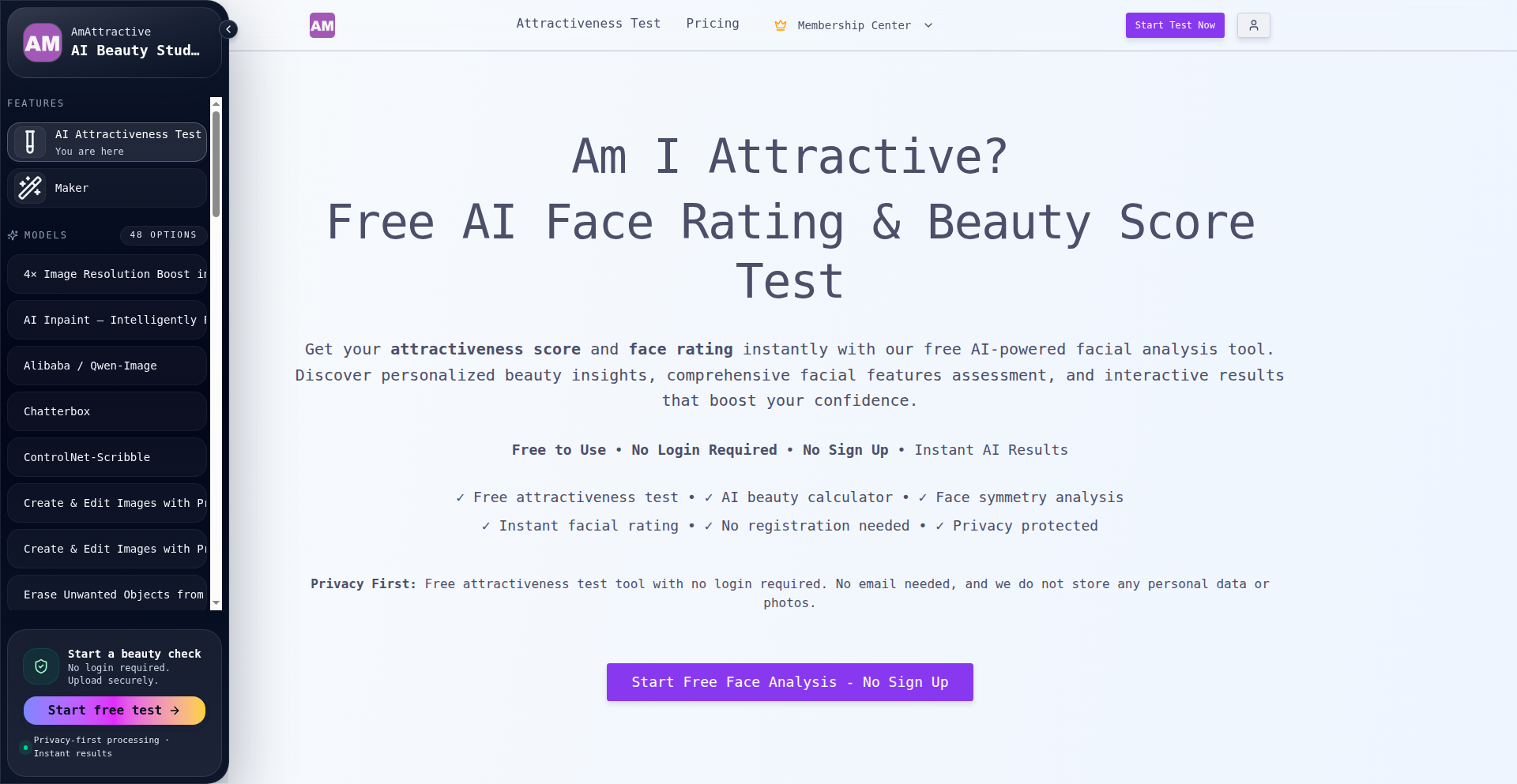 AI颜值PK场：AmAttractive