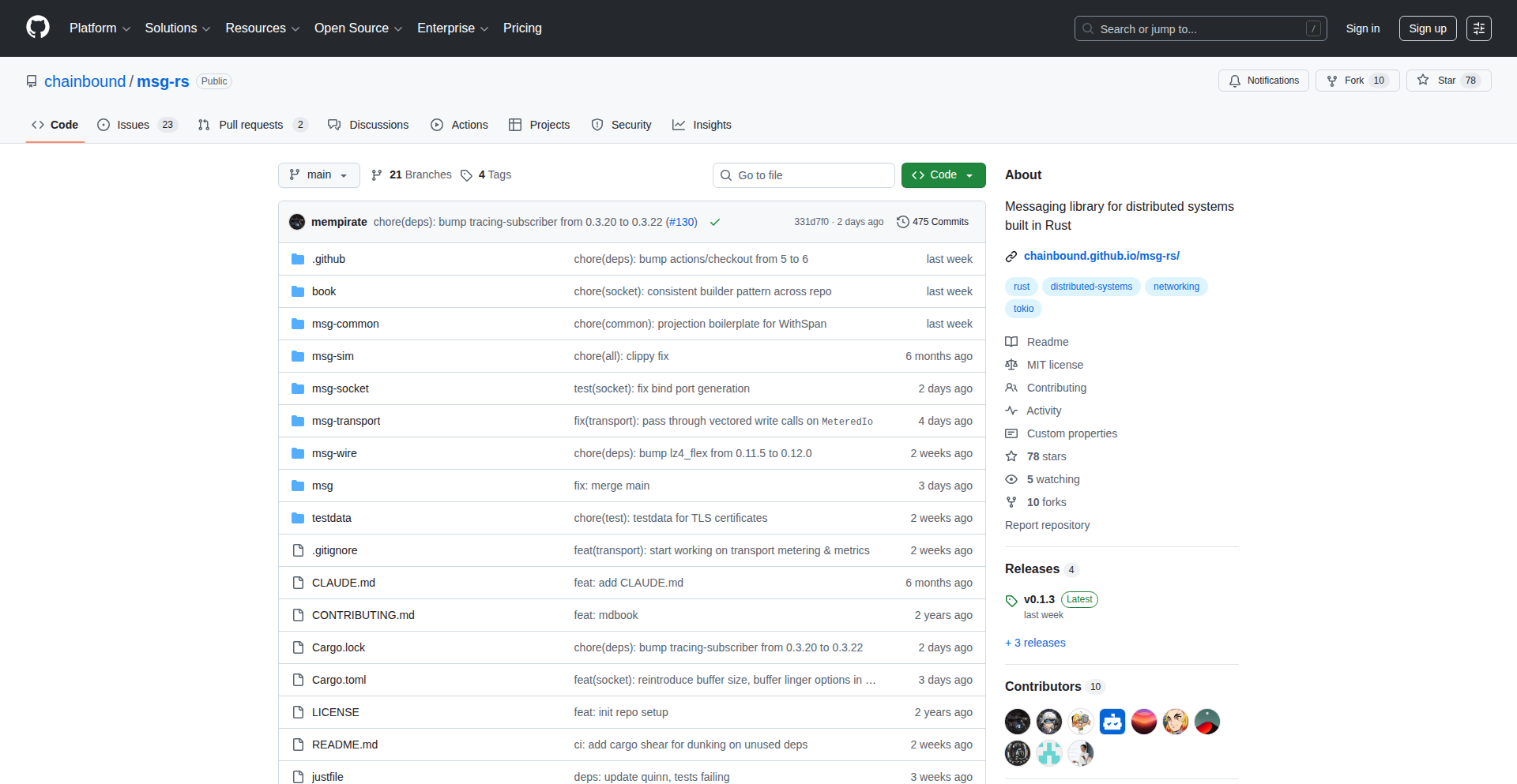 Msg-rs: Rust 万兆通信的信使