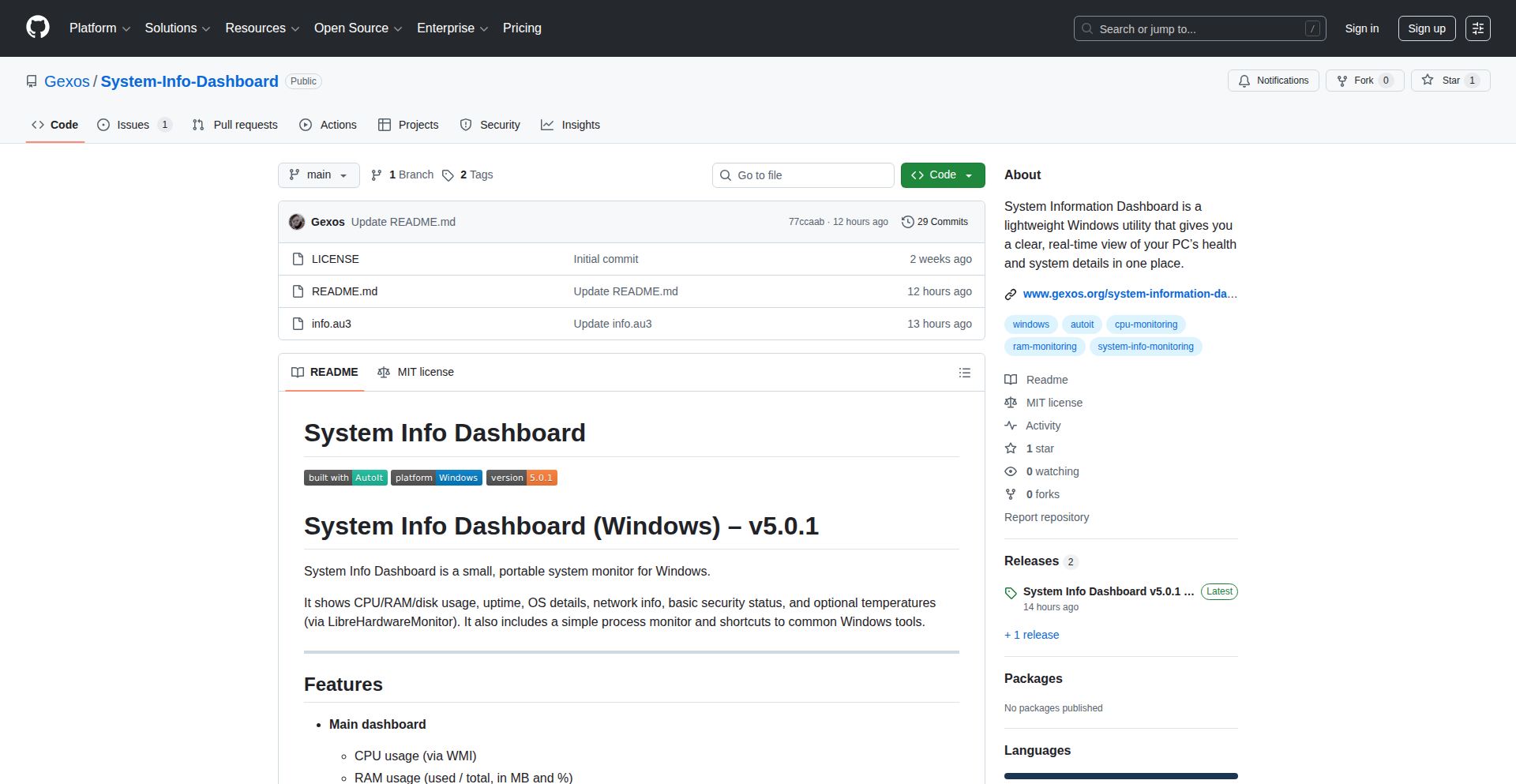 QuickSysView - 极速系统概览