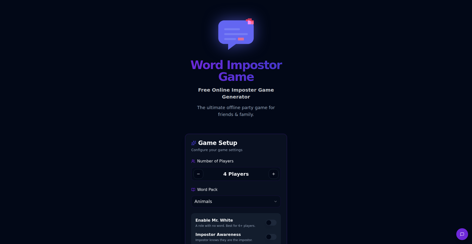 ImposterWords: 灵巧的在线身份猜谜游戏引擎