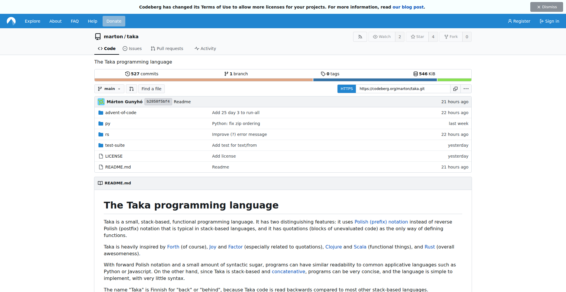 Taka: 堆栈驱动的极客表达式语言
