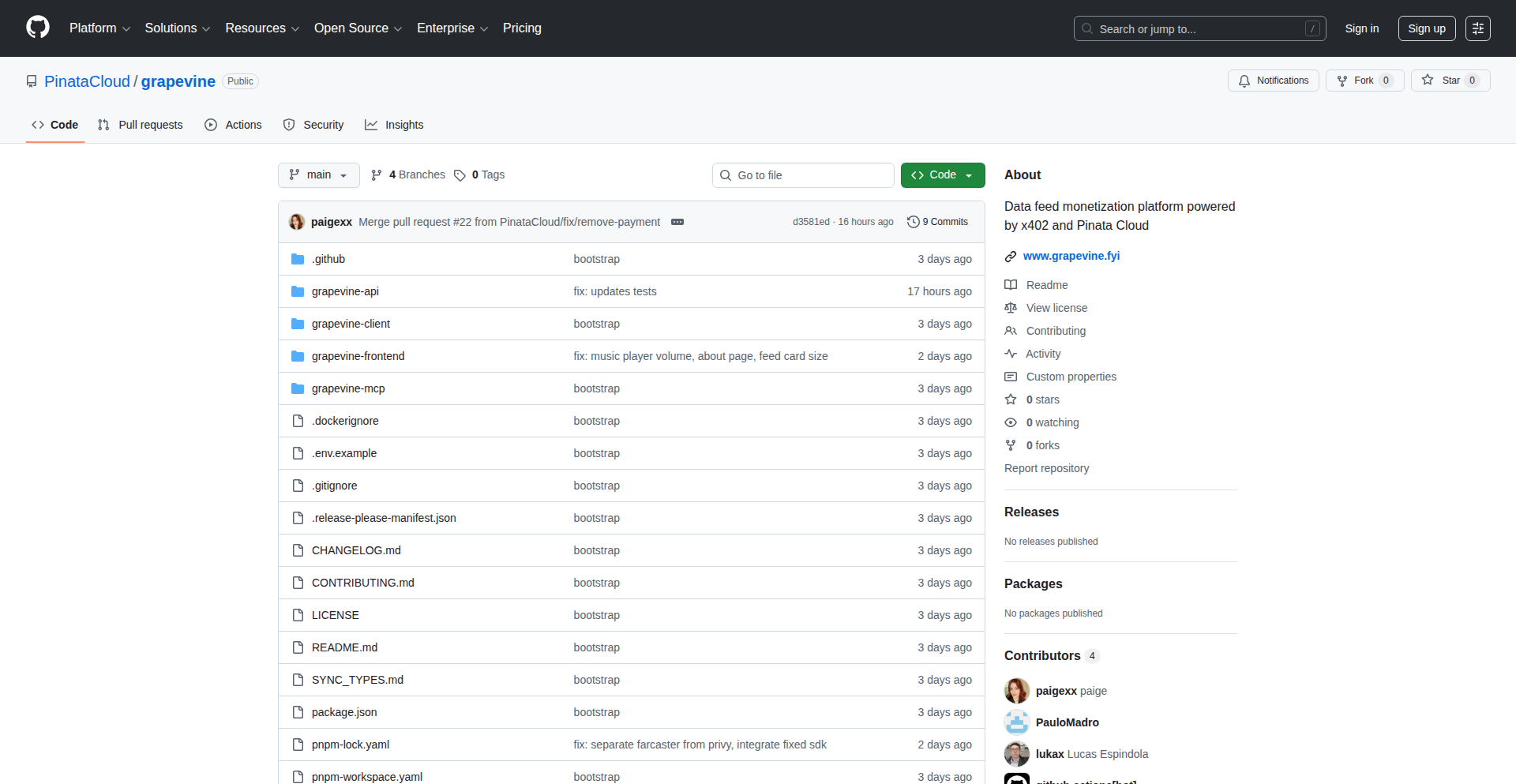 Grapevine：无账号计费的数据API