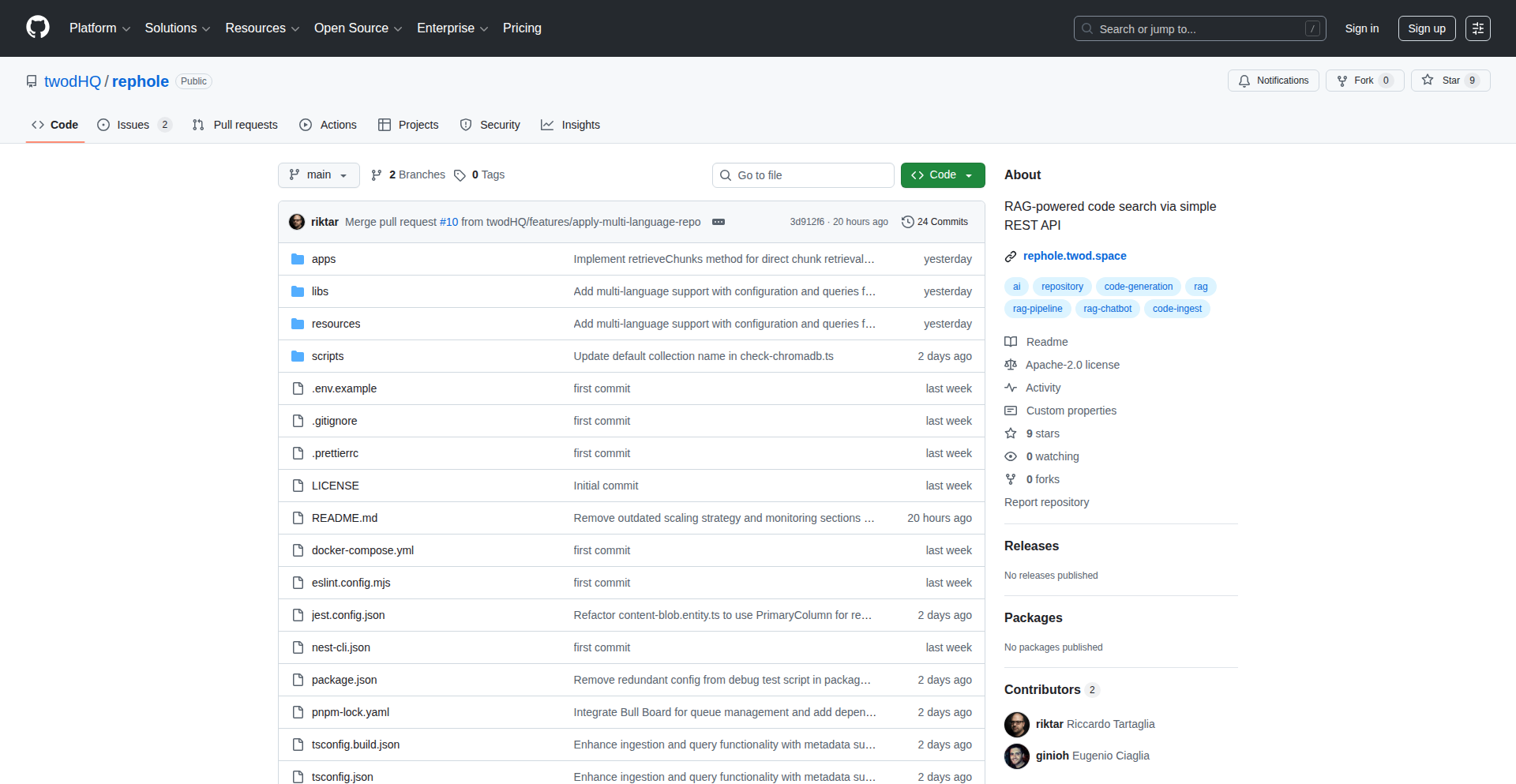 代码语义检索助手 - Rephole