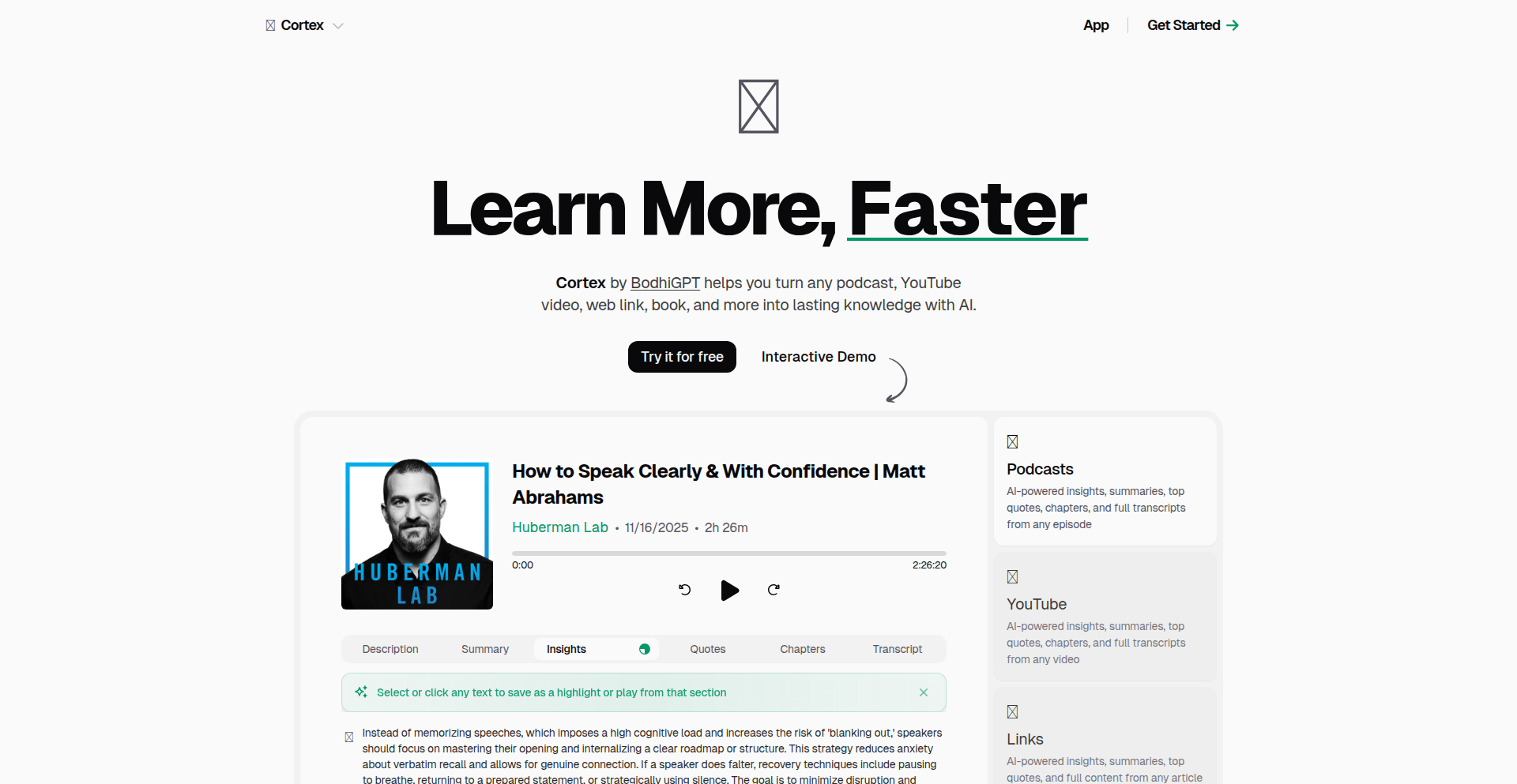 Cortex：内容知识提炼引擎