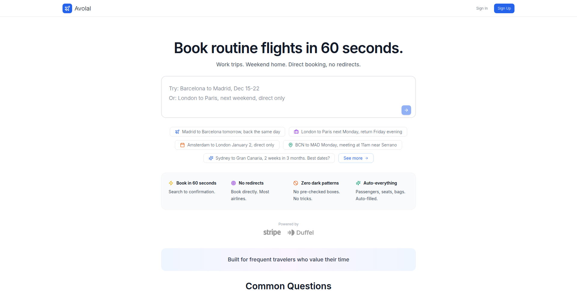 Avolal: 智能航班预订助手