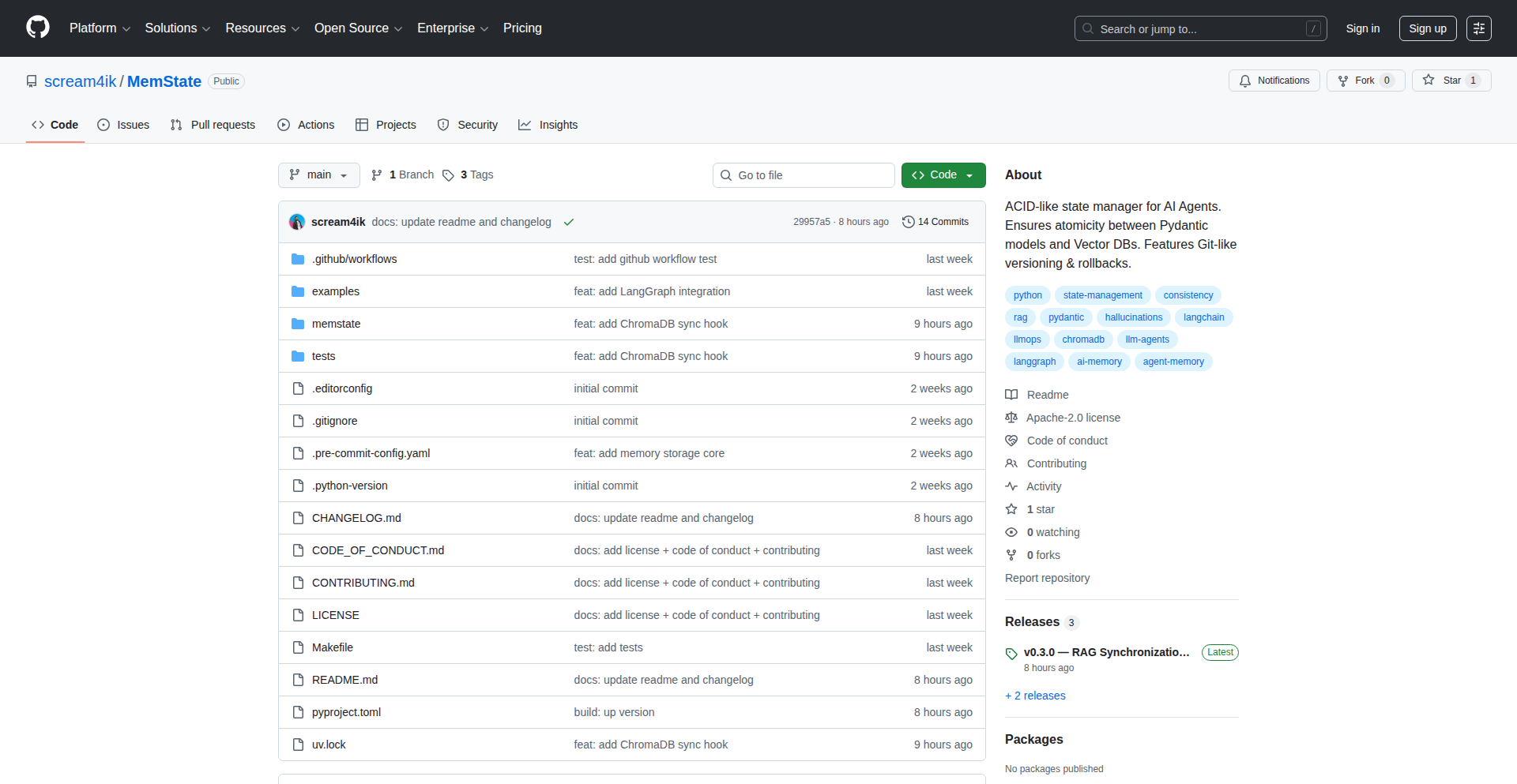 MemState：AI代理的时间旅行记忆库