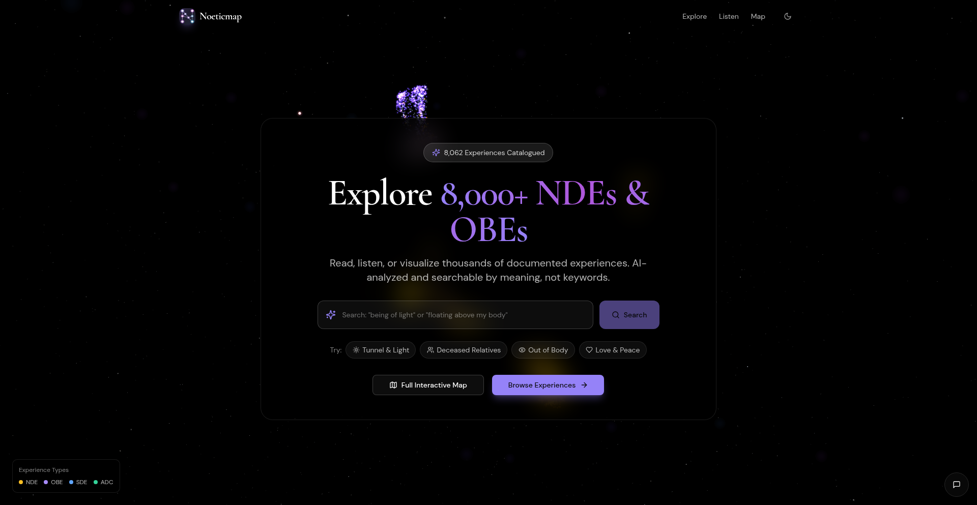 意识星图：近死/离体体验可视化引擎