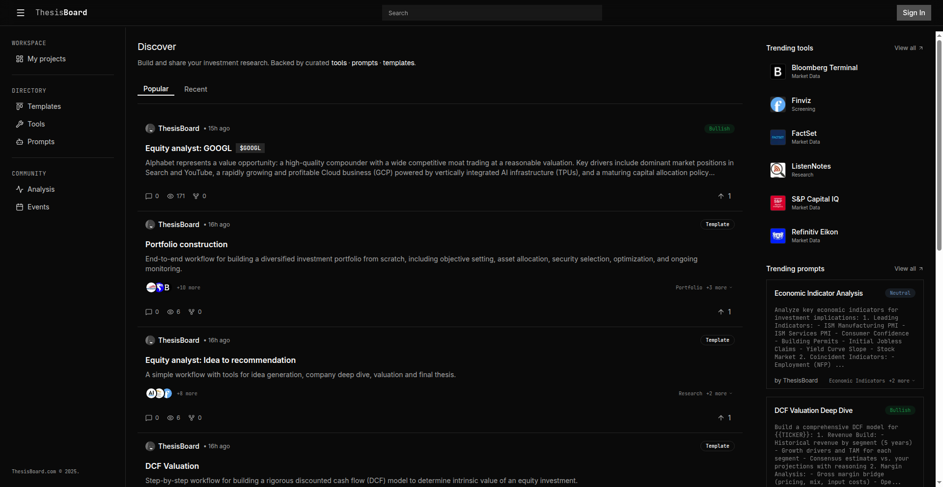 ThesisBoard: 投资研究的思维导图