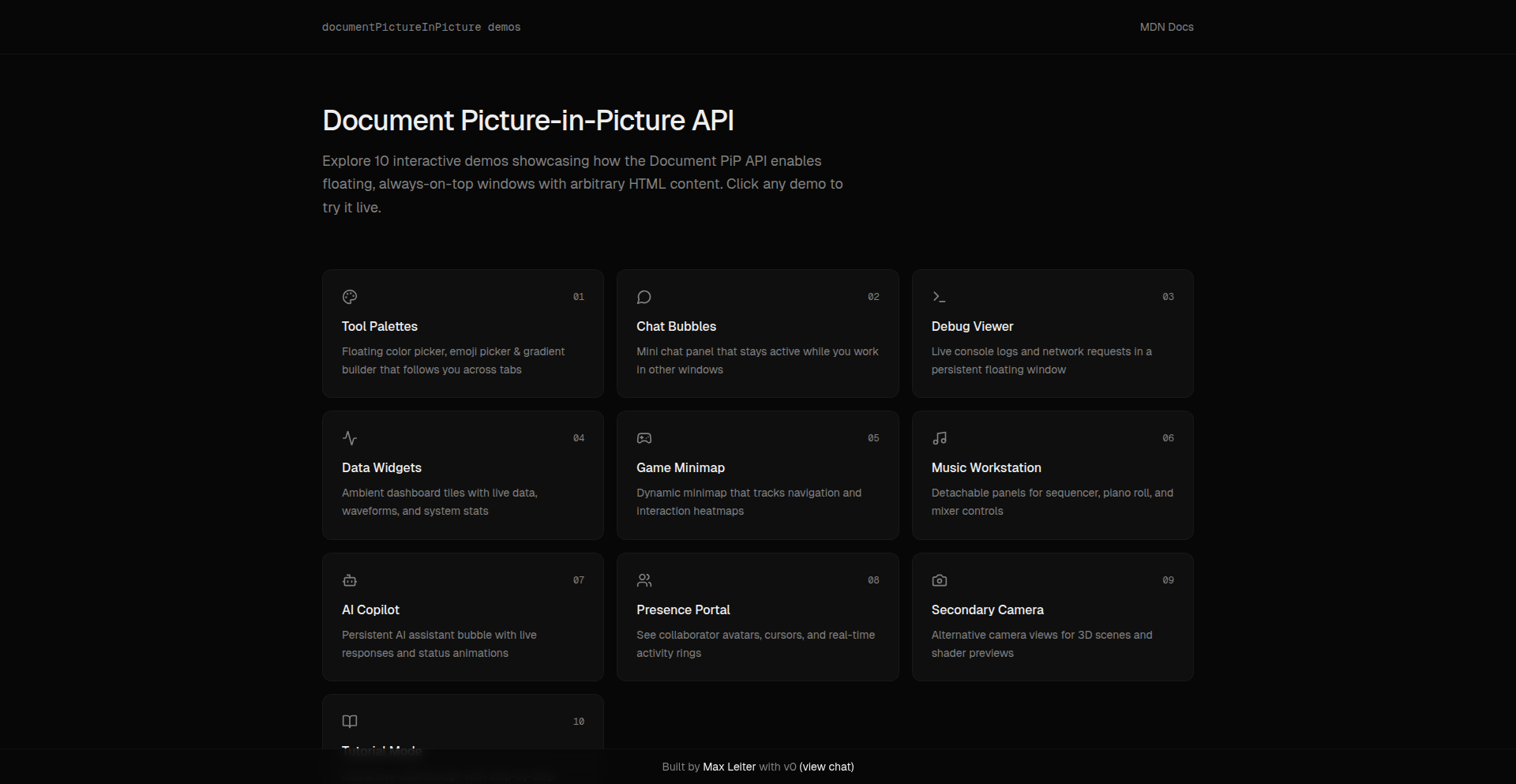 画中画 Web 实验室