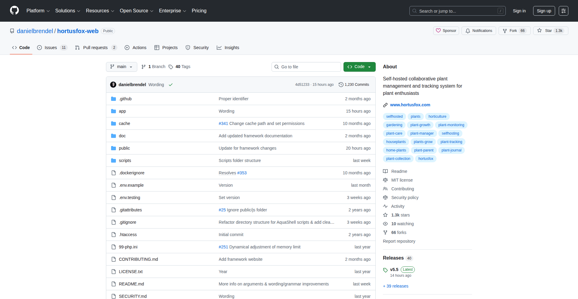 HortusFox v5.5 智能植物管家