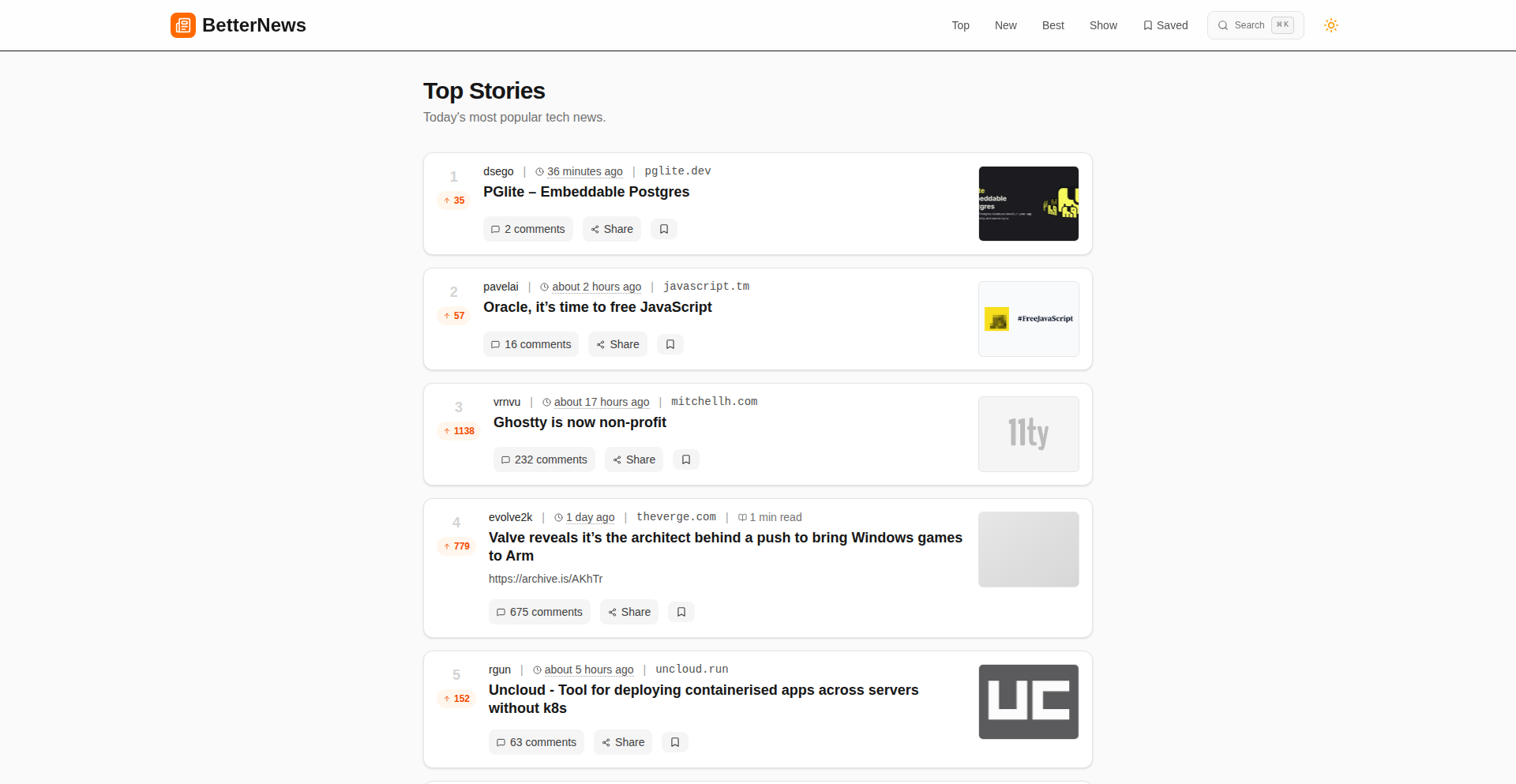 Bttrne.ws: Hacker News 焕新界面