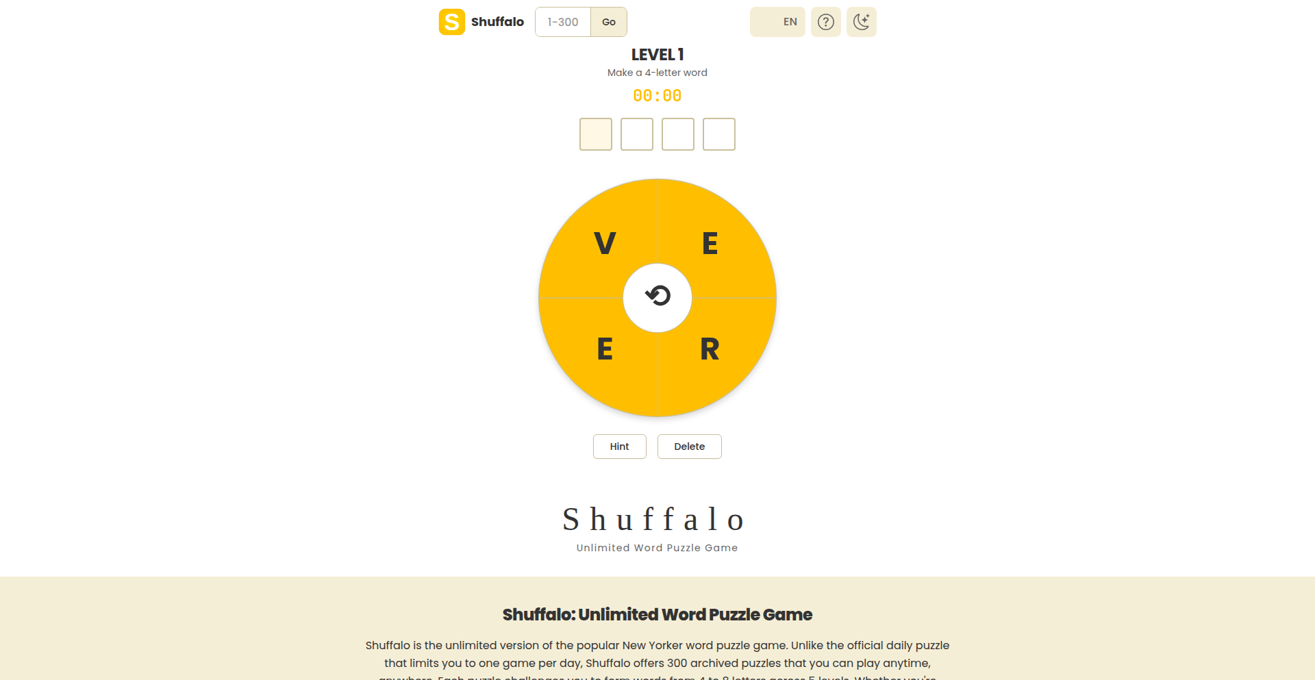 Shuffalo 自由词汇生成器