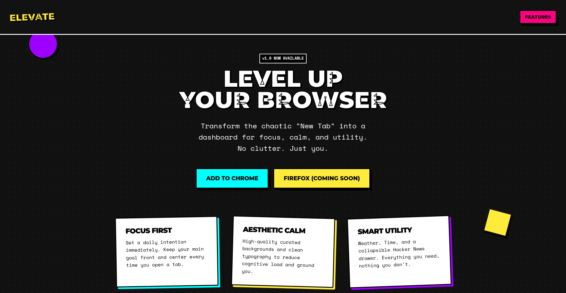 Elevate HN边栏：静谧的浏览器新标签页