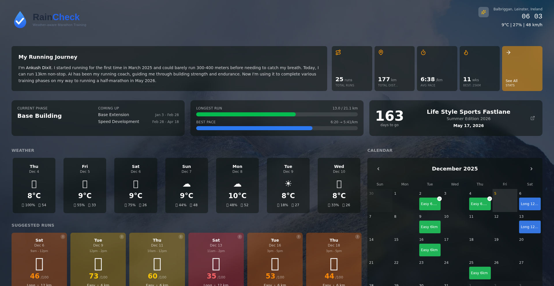 AI天气感知跑步教练